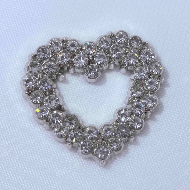 镂空爱心镶钻💎锌合金烫片