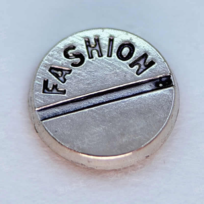 FASHION刻字圆形锌合金烫片